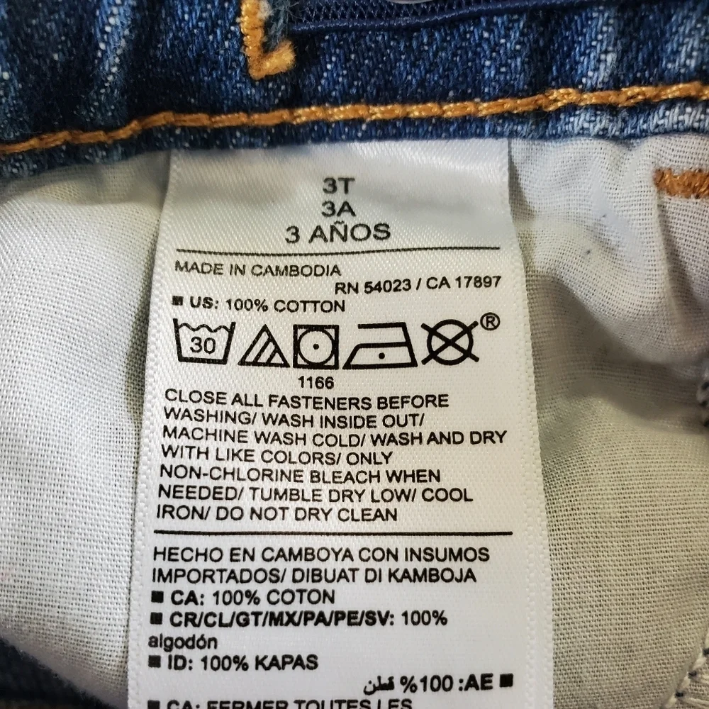 K1164 * Old Navy Girls Jean Skirt Medium Wash Denim Size 3T